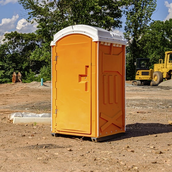 how often are the porta potties cleaned and serviced during a rental period in Carrolltown